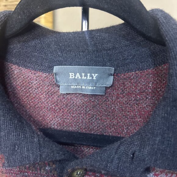 Bally Men’s Slight Printed Patchwork Luxury Sweater Size 56 - Picture 2 of 7
